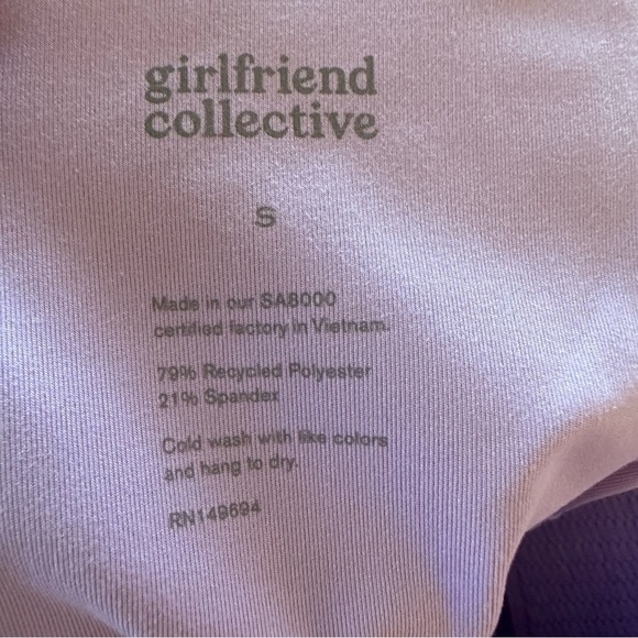 Girlfriend Collective short romper in lavender NWT Size: Small - Picture 3 of 3